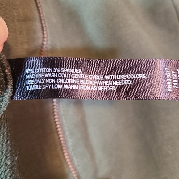 Green Utility Skirt Asymmetrical Zipper 4 - Picture 2 of 5